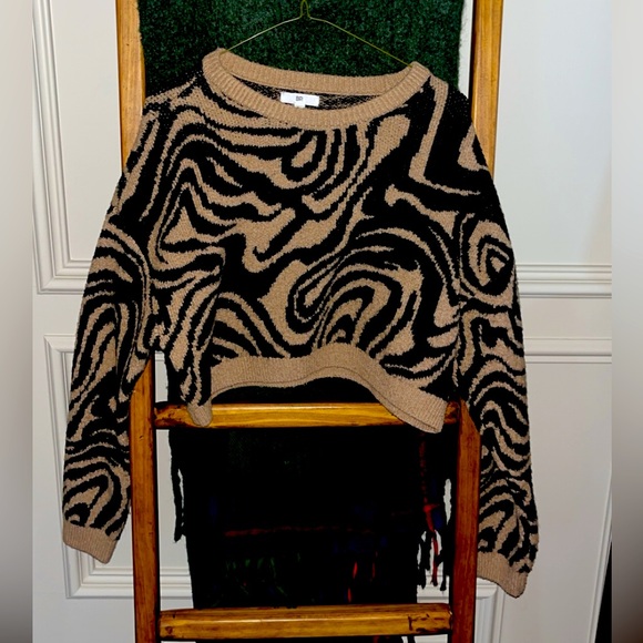 Nordstrom | Cropper Tiger Print Sweater | Size XS - Picture 1 of 3